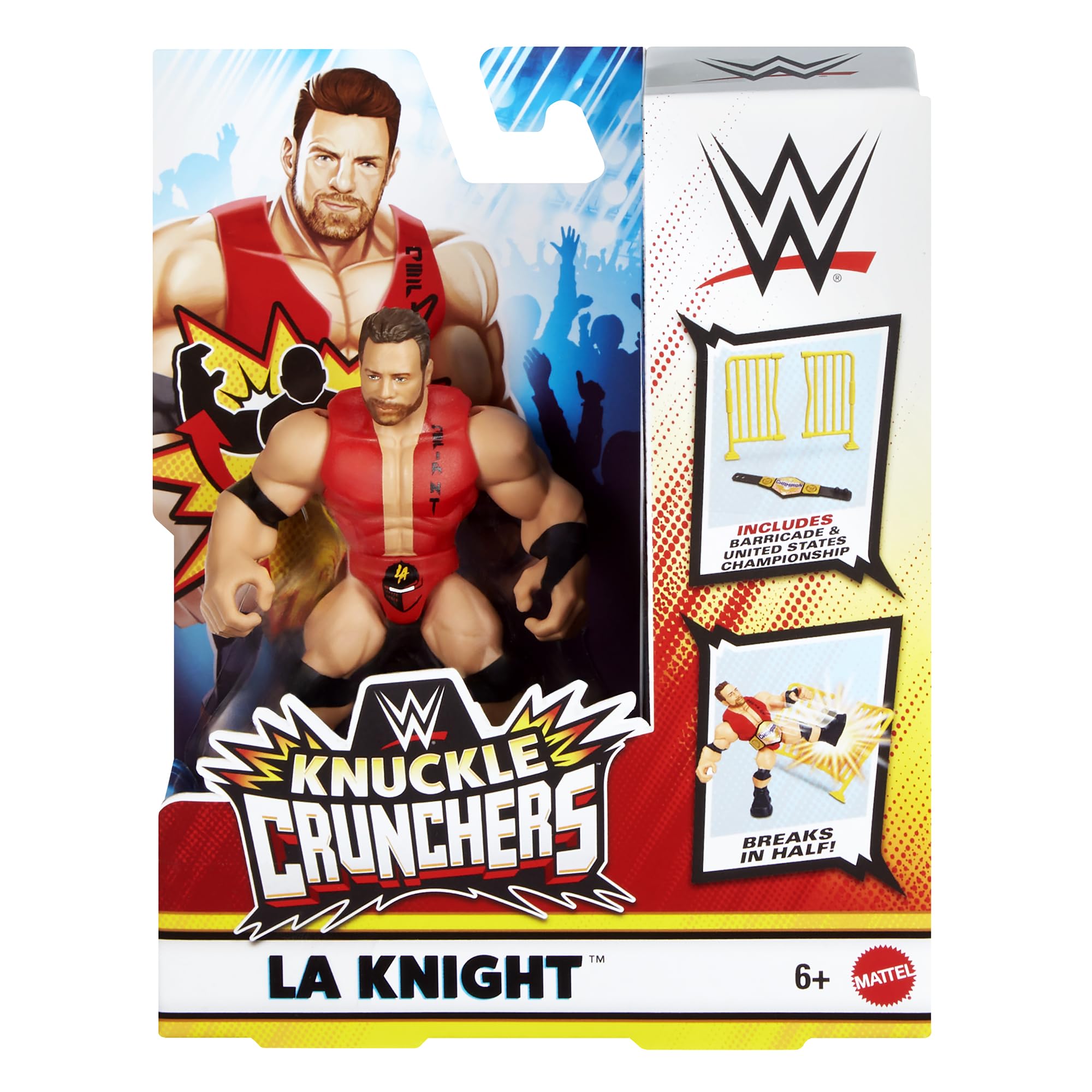 WWE ナックルクランチャーズ ザ・ロック ステージ付き プロレス フィギュア Amazon.com: WWE LA Knight Knuckle Crunchers 7 : Toys & Games